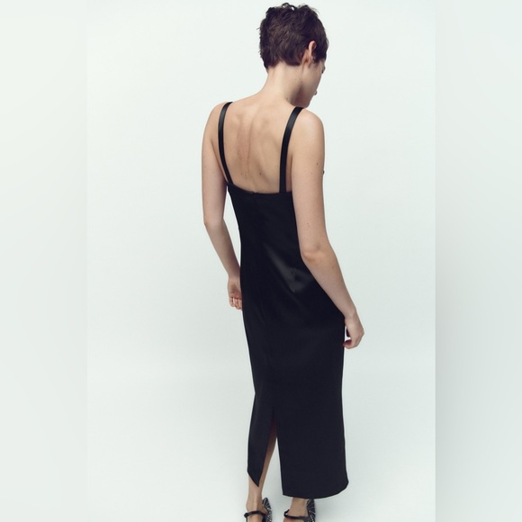 Zara SATIN EFFECT CORSET DRESS - Picture 14 of 16